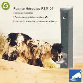 Fuente urbana para perros de plástico reciclado FSM