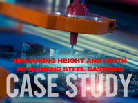 Measuring Height and Width of Glowing Steel Castings