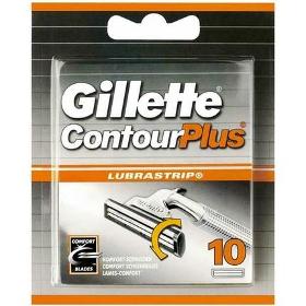 Gillette contour plus cartuchos cuchillas de afeitar hombre 10 recambios